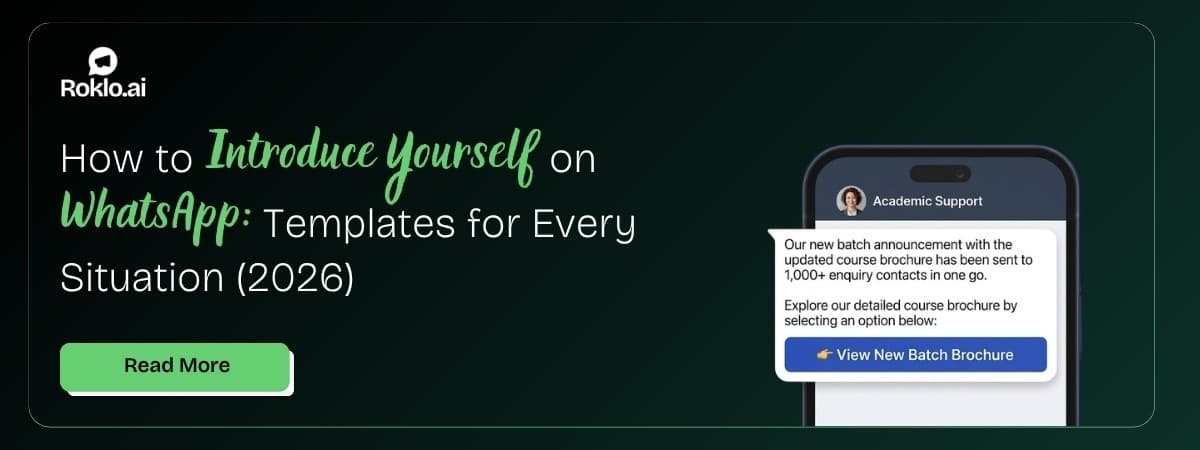 How to Introduce Yourself on WhatsApp: Templates (2026) | Roklo