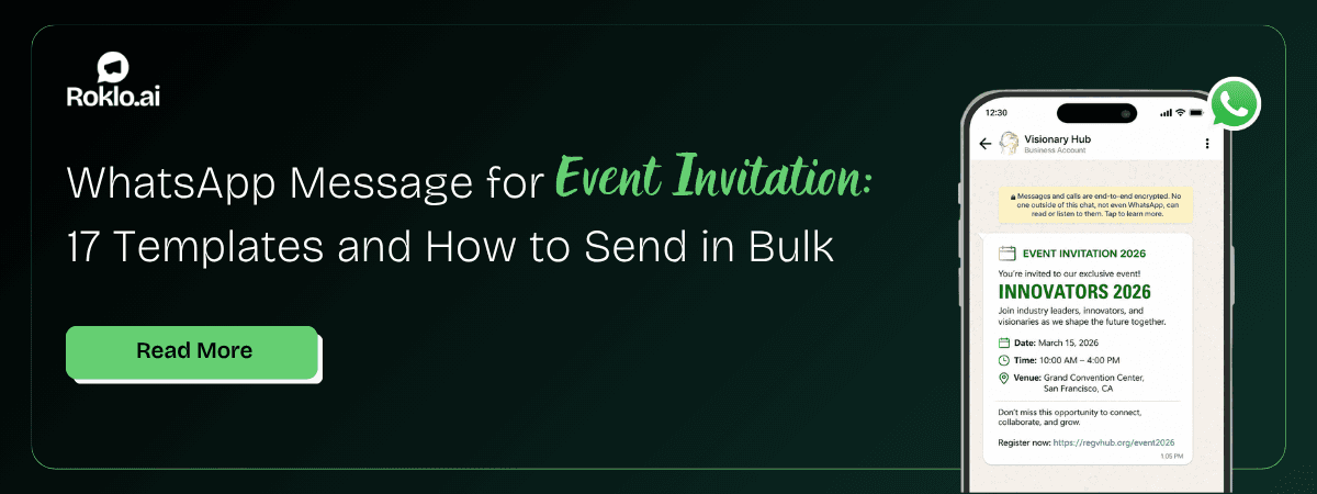 WhatsApp Message for Event Invitation: 17 Templates and How to Send in Bulk